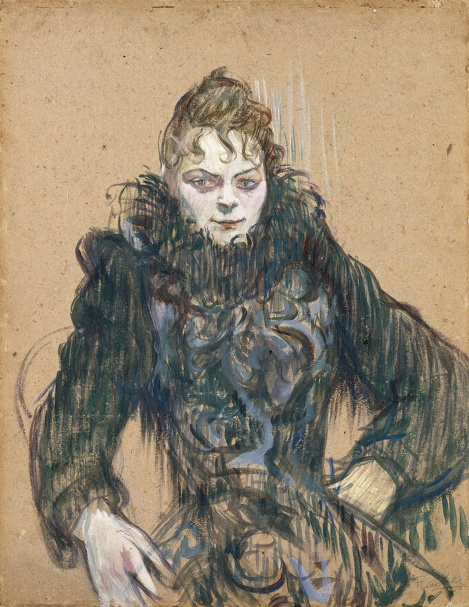 The Woman with the Black Boa - Toulouse Lautrec