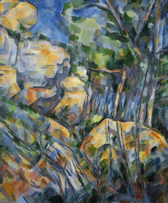 Rochers pres des grottes - Paul Cézanne - Reproductions de tableaux et peintures haut de gamme