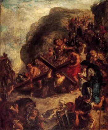 Le port de la croix du Christ - Eugène Delacroix - Reproductions de tableaux et peintures haut de gamme