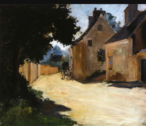 Rue du Village Louveciennes - Pierre-Auguste Renoir - Reproductions de tableaux et peintures haut de gamme