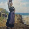 À la fontaine - Jules Breton - Reproductions de tableaux et peintures haut de gamme