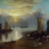 Soleil se levant dans le brouillard - William Turner - Reproductions de tableaux et peintures haut de gamme