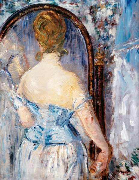 Woman in front of the mirror - Edouard Manet