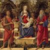 Vierge trônant avec un enfant et des saints - Sandro Botticelli - Reproductions de tableaux et peintures haut de gamme