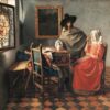 Le Verre de vin - Johannes Vermeer - Reproductions de tableaux et peintures haut de gamme