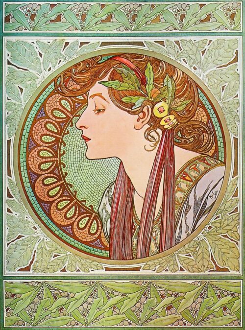 Laurel - Mucha - Reproductions de tableaux et peintures haut de gamme