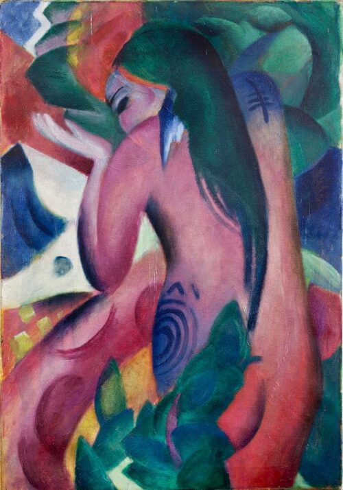 Femme rouge - Franz Marc - Reproductions de tableaux et peintures haut de gamme