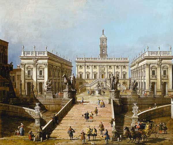 Rome, Staircase at the Campidoglio - Giovanni Antonio Canal