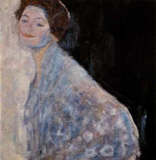 Le portrait de dame en blanc - Gustav Klimt - Reproductions de tableaux et peintures haut de gamme