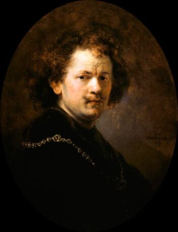 Auto-portrait avec la tête entbloesstem - Rembrandt van Rijn - Reproductions de tableaux et peintures haut de gamme