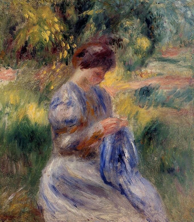 The Embroiderer - Pierre-Auguste Renoir