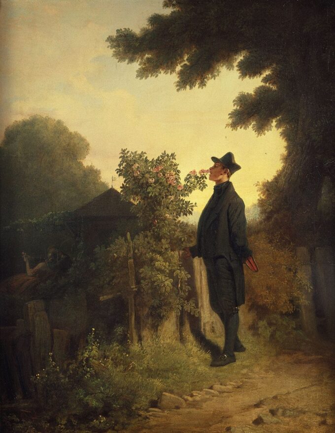 The Rose Lover - Carl Spitzweg