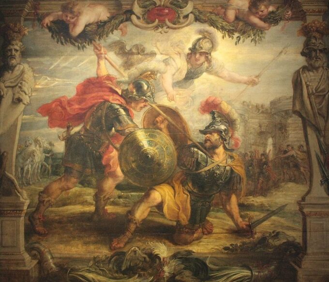 Achilles Defeating Hector - Peter Paul Rubens