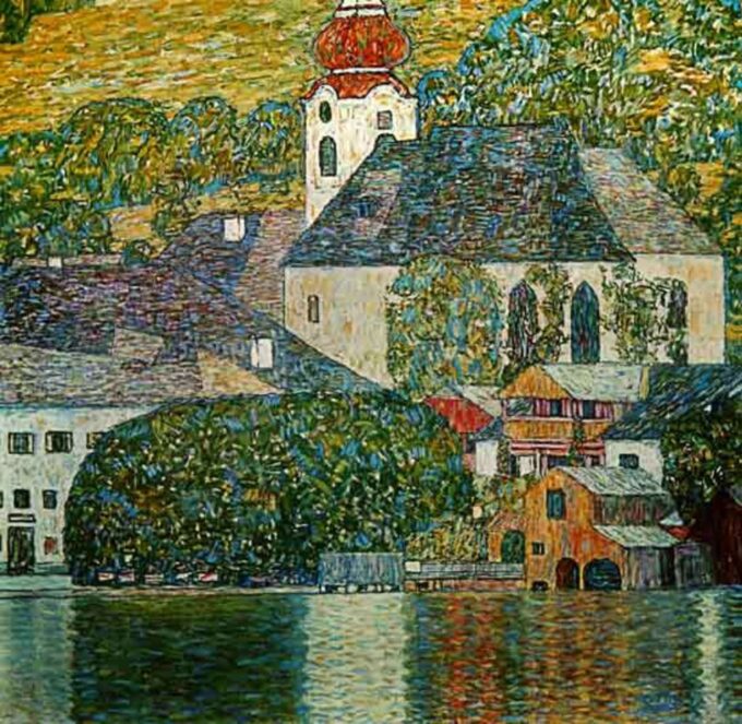 The Church of St. Wolfgang - Gustav Klimt