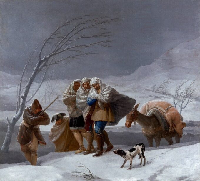 The Snowstorm - Francisco de Goya