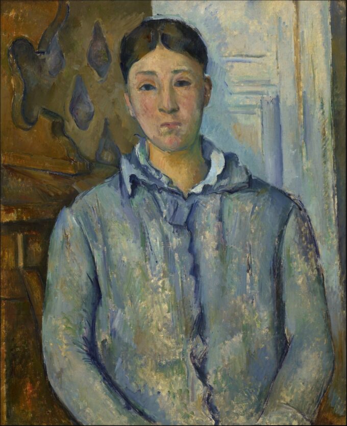 Madame Cézanne in Blue - Paul Cézanne Oil Painting Reproduction