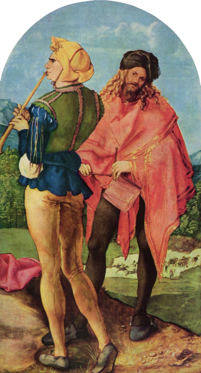 Autel de Jabach : la flûte et le tambour - Albrecht Dürer - Reproductions de tableaux et peintures haut de gamme