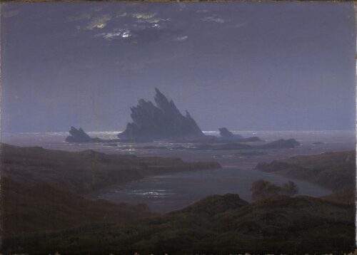 Récif de rocher sur la plage de mer - Caspar David Friedrich - Reproductions de tableaux et peintures haut de gamme