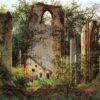 Les Ruines d'Eldena - Caspar David Friedrich - Reproductions de tableaux et peintures haut de gamme