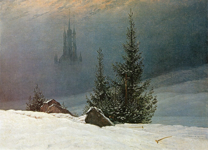 Winter Landscape with Church - Caspar David Friedrich