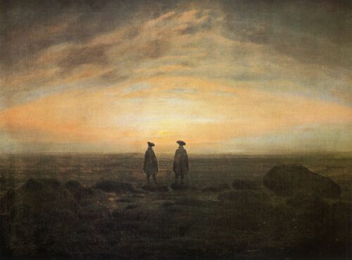 Deux Hommes au bord de la mer - Caspar David Friedrich - Reproductions de tableaux et peintures haut de gamme