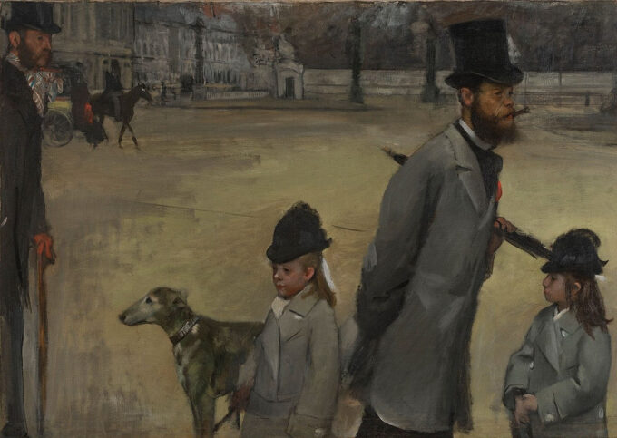 Count Lepic and his Daughters - Edgar Degas