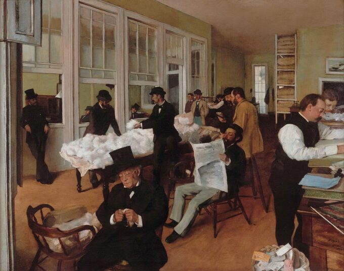 The Cotton Office in New Orleans - Edgar Degas