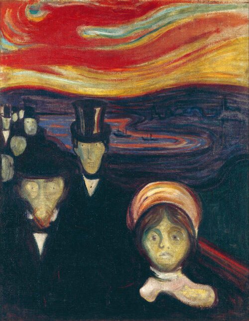 Anxiété - Edvard Munch - Reproductions de tableaux et peintures haut de gamme