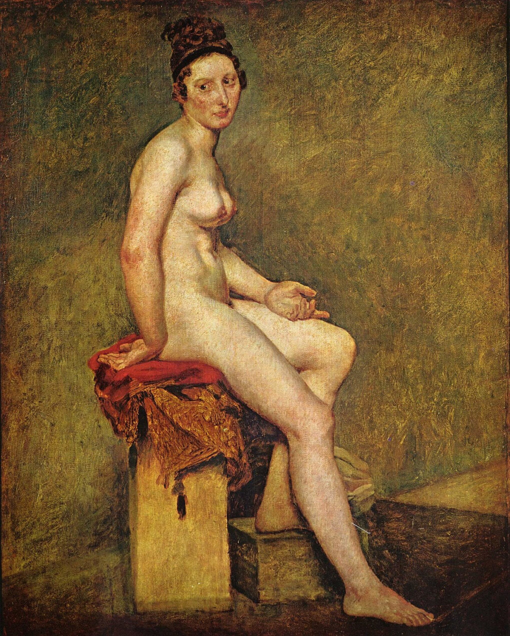 Mademoiselle Rose (Nu assis) - Eugène Delacroix - Reproductions de tableaux et peintures haut de gamme