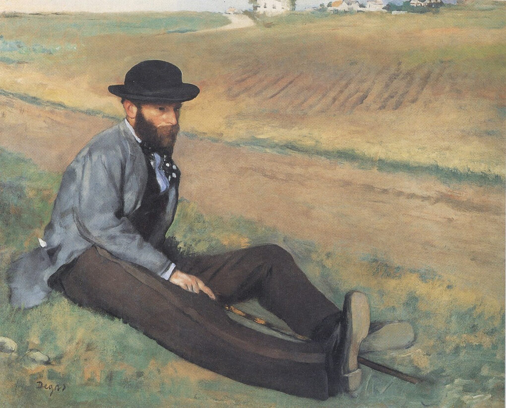 Portrait d’Eugène Manet - Edgar Degas - Reproductions de tableaux et peintures haut de gamme