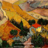 Paysage avec une maison et un laboureur - Van Gogh - Reproductions de tableaux et peintures haut de gamme