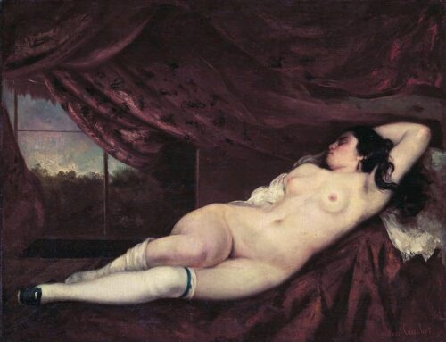 Femme nue couchée - Gustave Courbet - Reproductions de tableaux et peintures haut de gamme