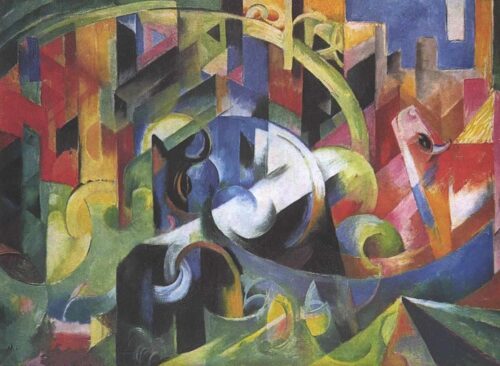 Le bétail I - Franz Marc - Reproductions de tableaux et peintures haut de gamme