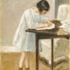 Petite-fille (fille debout qui écrit) - Max Liebermann - Reproductions de tableaux et peintures haut de gamme