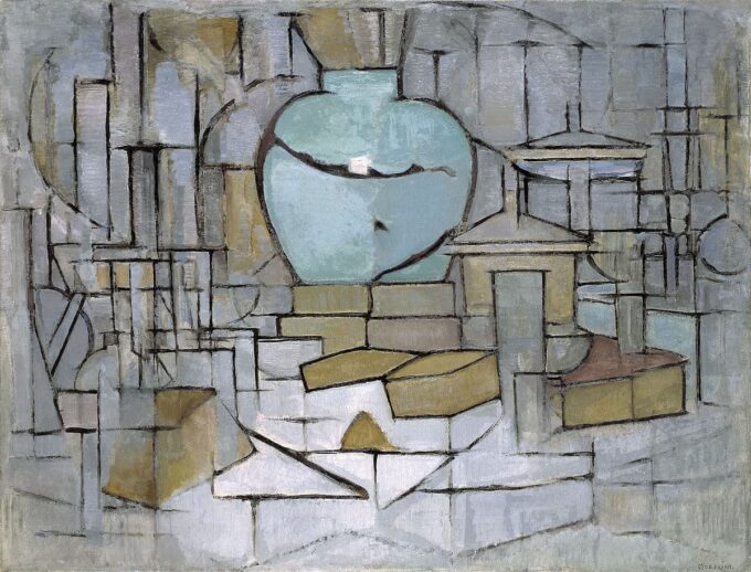 Still Life with Ginger Pot II - Mondrian Oil Painting Reproduction