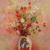 Fleurs dans un vase japonais - Odilon redon - Reproductions de tableaux et peintures haut de gamme