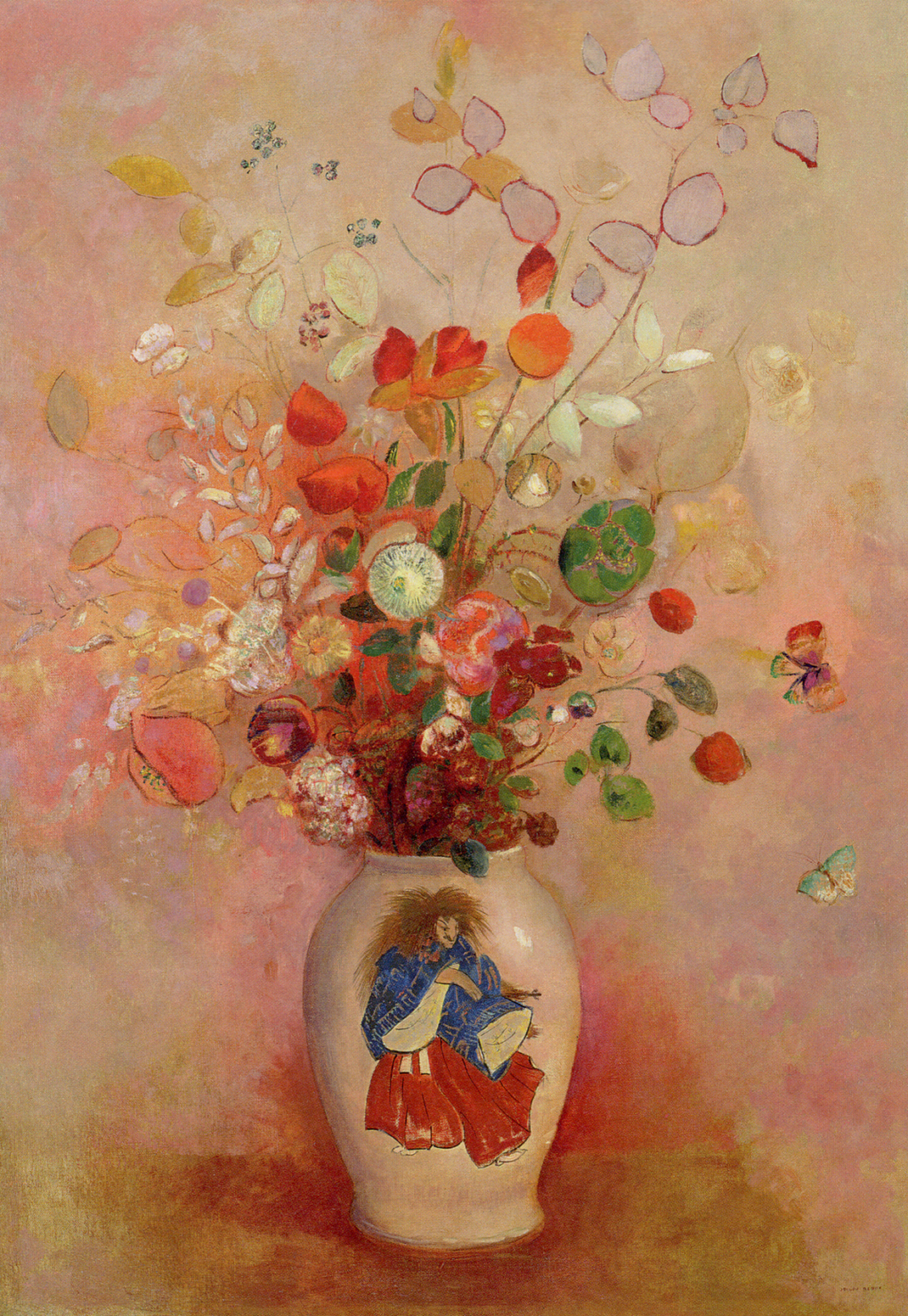 Fleurs dans un vase japonais - Odilon redon - Reproductions de tableaux et peintures haut de gamme