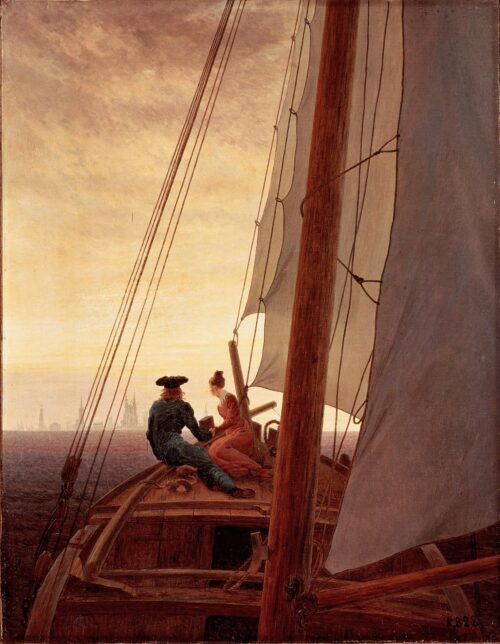 Sur le voilier - Caspar David Friedrich - Reproductions de tableaux et peintures haut de gamme