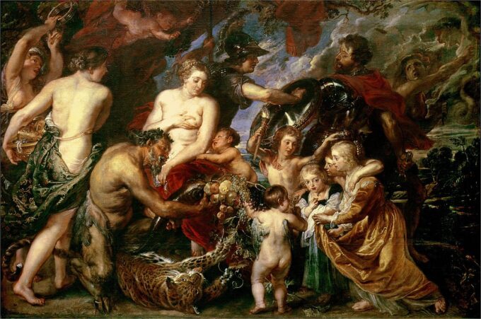 Minerva protects Mars' Pax - Peter Paul Rubens Oil Painting Reproduction