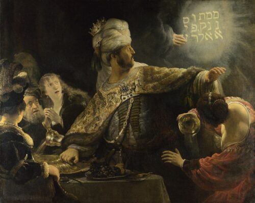 Le Festin de Balthazar - Rembrandt van Rijn - Reproductions de tableaux et peintures haut de gamme