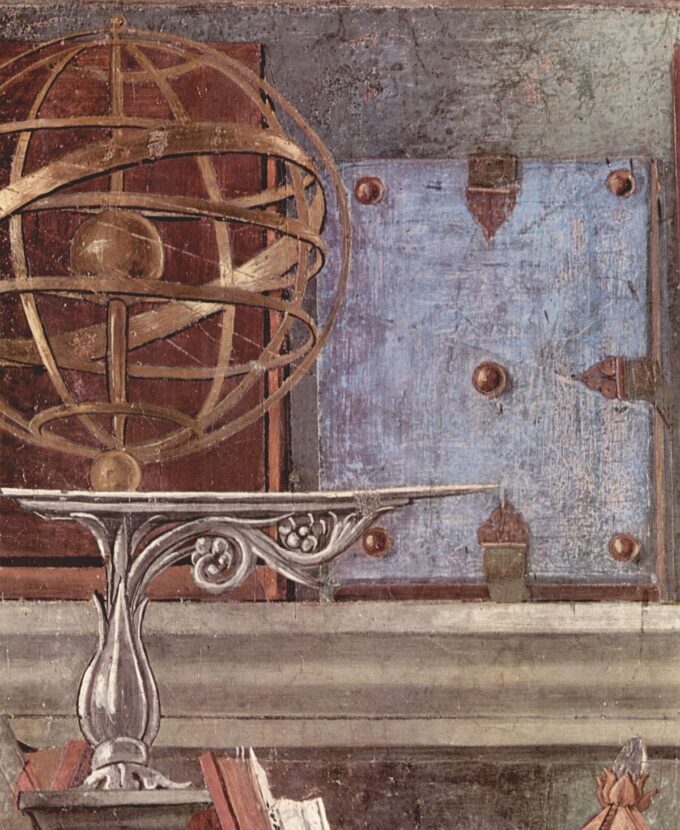 Detail of Saint Augustine in his study showing an armillary sphere (see also 44371) - Sandro Botticelli