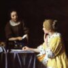 La Maîtresse et la Servante - Johannes Vermeer - Reproductions de tableaux et peintures haut de gamme