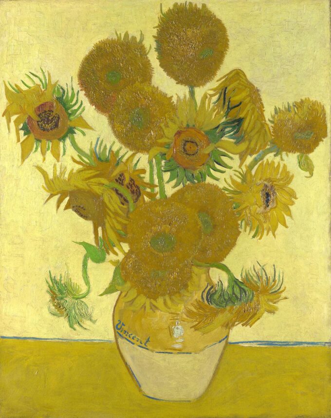 Vase with Fifteen Sunflowers - Van Gogh