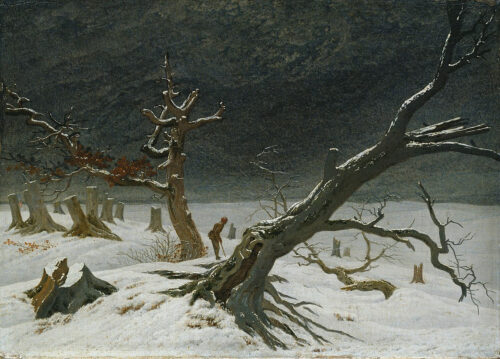 Paysage d'hiver - Caspar David Friedrich - Reproductions de tableaux et peintures haut de gamme