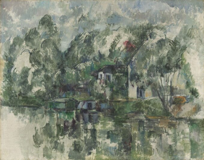 Au bord d'une rivière - Paul Cézanne - Reproductions de tableaux et peintures haut de gamme