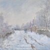 Rue sous la neige, Argenteuil - Tableau neige Monet - Reproductions de tableaux et peintures haut de gamme