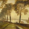 Terrasse Mortlake - William Turner - Reproductions de tableaux et peintures haut de gamme