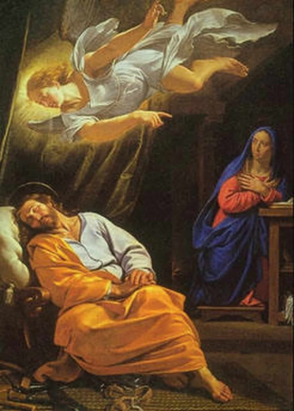 Le rêve de Saint Joseph - Philippe de Champaigne - Reproductions de tableaux et peintures haut de gamme