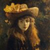 Portrait d'une jeune femme - Gustave Courbet - Reproductions de tableaux et peintures haut de gamme