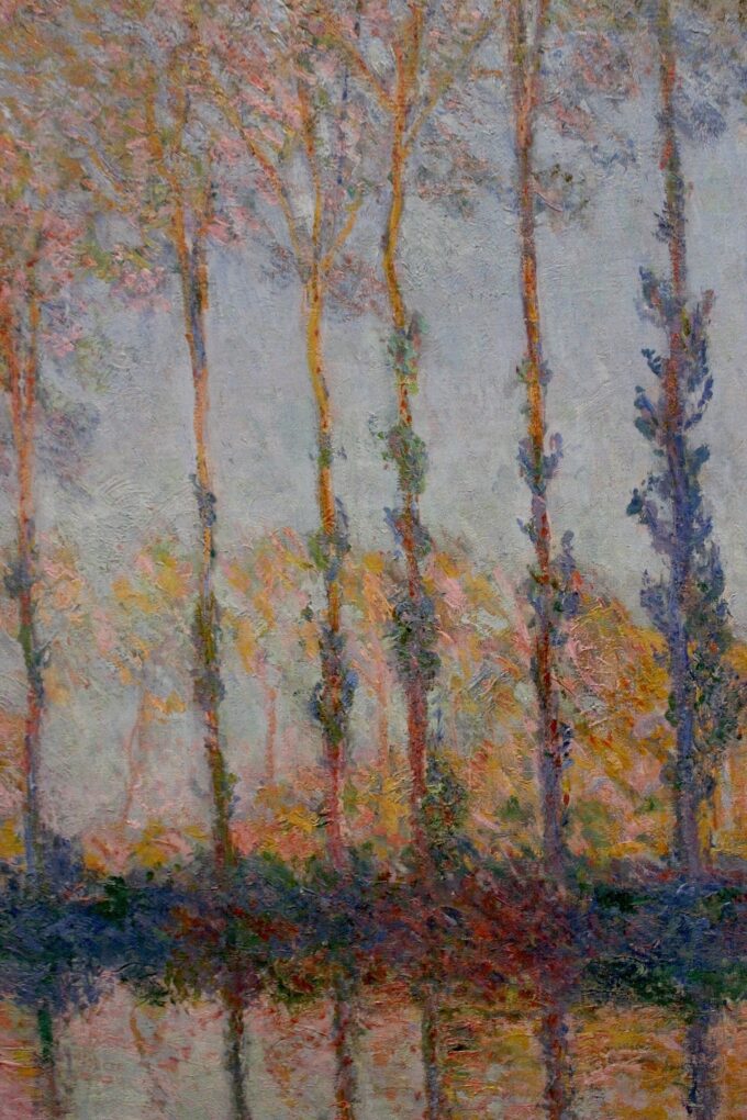 The Poplars, White and Yellow Effect - Claude Monet